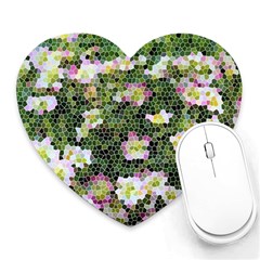 Mosaic Structure Pattern Background Heart Mousepads by Pakrebo