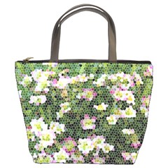 Mosaic Structure Pattern Background Bucket Bag by Pakrebo