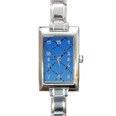 Pattern Structure Background Blue Rectangle Italian Charm Watch by Pakrebo