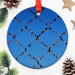 Pattern Structure Background Blue Ornament (round) by Pakrebo