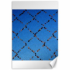 Pattern Structure Background Blue Canvas 12  X 18  by Pakrebo