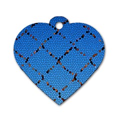 Pattern Structure Background Blue Dog Tag Heart (two Sides) by Pakrebo