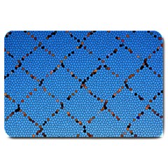 Pattern Structure Background Blue Large Doormat  by Pakrebo