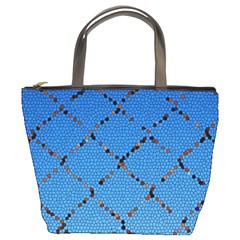 Pattern Structure Background Blue Bucket Bag by Pakrebo