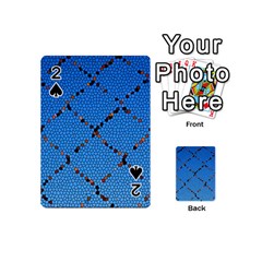 Pattern Structure Background Blue Playing Cards 54 (mini) by Pakrebo