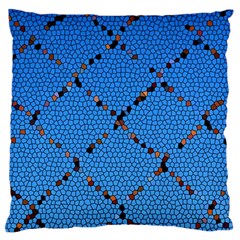 Pattern Structure Background Blue Large Cushion Case (two Sides) by Pakrebo