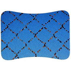 Pattern Structure Background Blue Velour Seat Head Rest Cushion