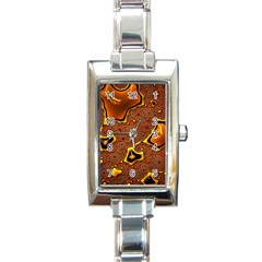 Fractal Julia Mandelbrot Art Rectangle Italian Charm Watch by Pakrebo