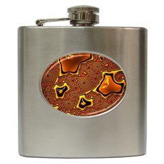 Fractal Julia Mandelbrot Art Hip Flask (6 Oz) by Pakrebo