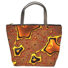 Fractal Julia Mandelbrot Art Bucket Bag by Pakrebo