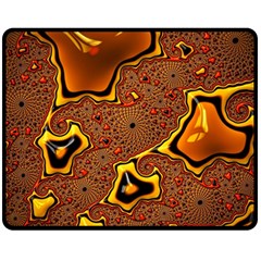 Fractal Julia Mandelbrot Art Fleece Blanket (medium)  by Pakrebo