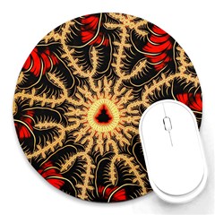 Fractal Julia Mandelbrot Art Round Mousepads by Pakrebo