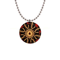 Fractal Julia Mandelbrot Art 1  Button Necklace by Pakrebo