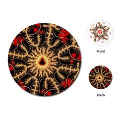 Fractal Julia Mandelbrot Art Playing Cards (round) by Pakrebo