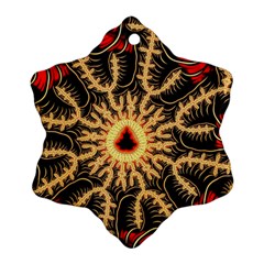 Fractal Julia Mandelbrot Art Snowflake Ornament (two Sides)