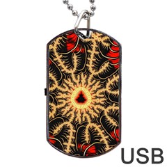 Fractal Julia Mandelbrot Art Dog Tag Usb Flash (two Sides) by Pakrebo