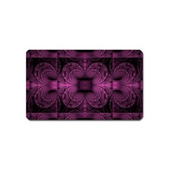 Fractal Magenta Pattern Geometry Magnet (name Card) by Pakrebo