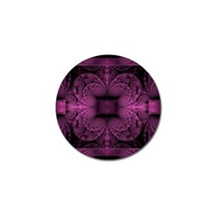 Fractal Magenta Pattern Geometry Golf Ball Marker by Pakrebo