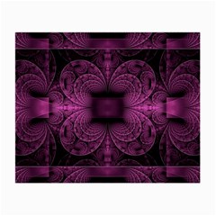 Fractal Magenta Pattern Geometry Small Glasses Cloth by Pakrebo