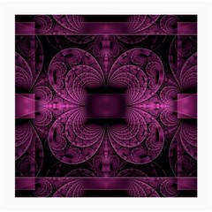 Fractal Magenta Pattern Geometry Medium Glasses Cloth by Pakrebo