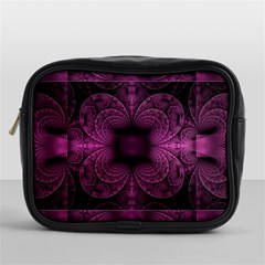 Fractal Magenta Pattern Geometry Mini Toiletries Bag (one Side) by Pakrebo