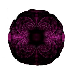 Fractal Magenta Pattern Geometry Standard 15  Premium Round Cushions by Pakrebo