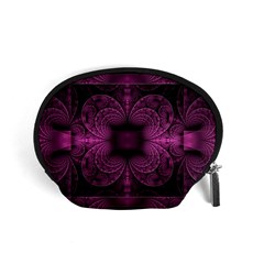 Fractal Magenta Pattern Geometry Accessory Pouch (small) by Pakrebo