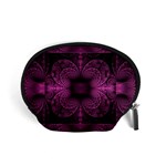 Fractal Magenta Pattern Geometry Accessory Pouch (Small) Front