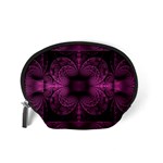 Fractal Magenta Pattern Geometry Accessory Pouch (Small) Back