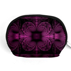 Fractal Magenta Pattern Geometry Accessory Pouch (medium) by Pakrebo