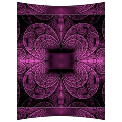 Fractal Magenta Pattern Geometry Back Support Cushion by Pakrebo