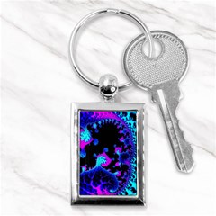 Fractal Pattern Spiral Abstract Key Chains (rectangle)  by Pakrebo