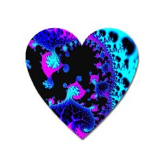 Fractal Pattern Spiral Abstract Heart Magnet by Pakrebo