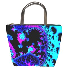 Fractal Pattern Spiral Abstract Bucket Bag by Pakrebo