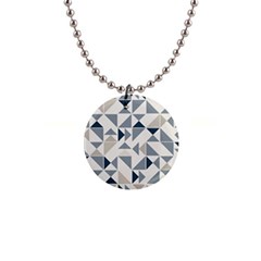 Geometric Triangle Modern Mosaic 1  Button Necklace by Pakrebo