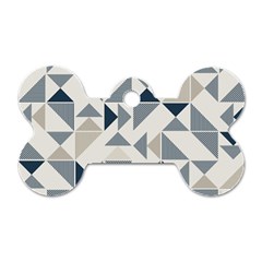 Geometric Triangle Modern Mosaic Dog Tag Bone (two Sides) by Pakrebo