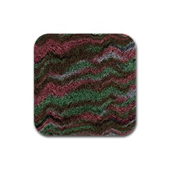 Pattern Structure Background Lines Rubber Square Coaster (4 Pack)  by Pakrebo