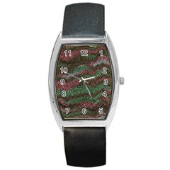 Pattern Structure Background Lines Barrel Style Metal Watch by Pakrebo