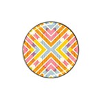 Line Pattern Cross Print Repeat Hat Clip Ball Marker (10 pack) Front