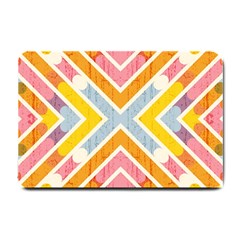 Line Pattern Cross Print Repeat Small Doormat 