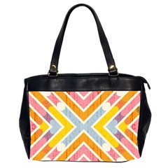 Line Pattern Cross Print Repeat Oversize Office Handbag (2 Sides) by Pakrebo