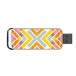 Line Pattern Cross Print Repeat Portable USB Flash (One Side) Front