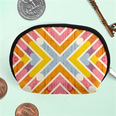 Line Pattern Cross Print Repeat Accessory Pouch (medium) by Pakrebo