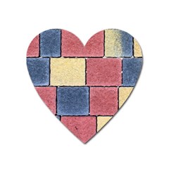 Model Mosaic Wallpaper Texture Heart Magnet by Pakrebo