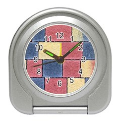 Model Mosaic Wallpaper Texture Travel Alarm Clock by Pakrebo