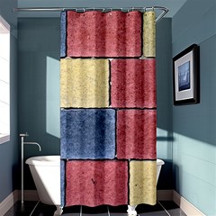 Model Mosaic Wallpaper Texture Shower Curtain 36  X 72  (stall)  by Pakrebo