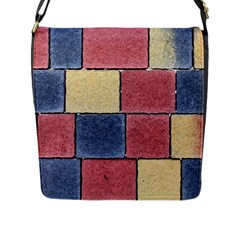 Model Mosaic Wallpaper Texture Flap Closure Messenger Bag (l) by Pakrebo