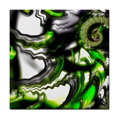 Fractal Green Trumpet Trump Tile Coasters