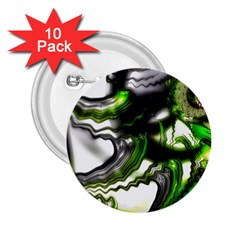 Fractal Green Trumpet Trump 2 25  Buttons (10 Pack) 