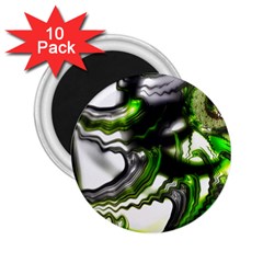 Fractal Green Trumpet Trump 2 25  Magnets (10 Pack)  by Pakrebo